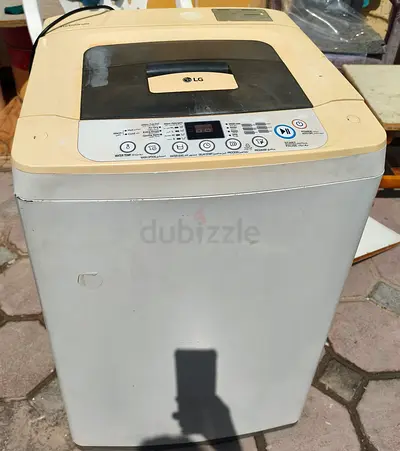 LG Top Load Washing Machine - Used, 6kg (Beige/White).