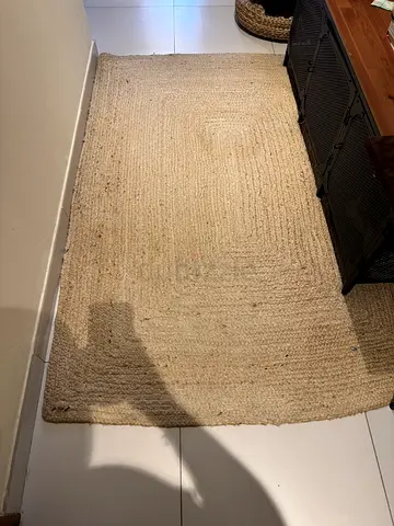 Jute woven rug - beige boho - 150*200