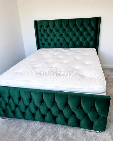 Luxury Fabric Bed Frame With Stylish Modern Design Headboard