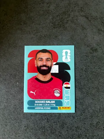 Panini World Cup sticker - Mohamed Salah (Liverpool/Egypt)