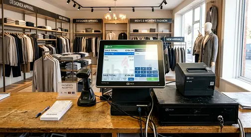 Used Retail POS System with Touchscreen, Receipt Printer & Cash Drawer