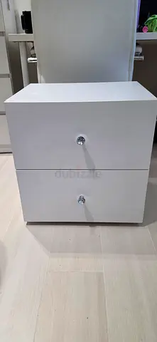 Bedside Table 50×40cm White