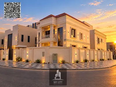 4 غرف زاوية طابقين مع رووف شامل رسوم التسجيل