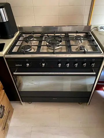 Smeg new model cooker top gas oven electric range digital with fan 90/60 cm