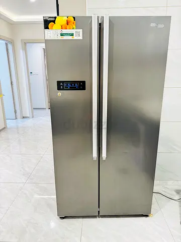 Supergeneral Side-by-Side Refrigerator - Stainless Steel, Good Condition
