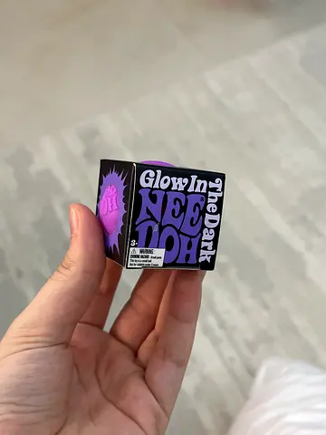 needoh mini purple glow in the dark