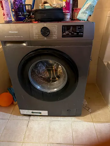 Hisense Front Load Washing Machine - Grey, Good Working Condition