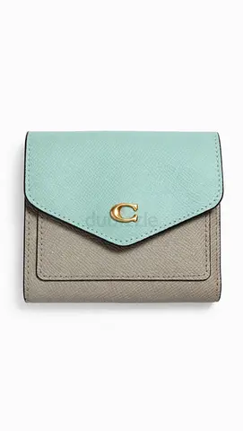 Original COACH Wyn Small Wallet - Mint Grey - Interior Logo - Brand New - 100% Authentic