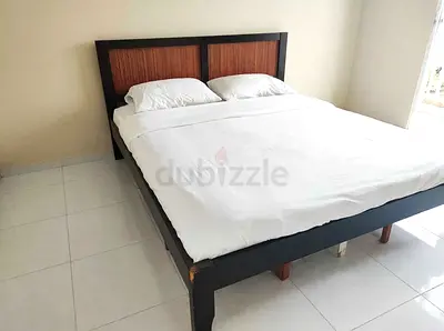 Wooden King Size Bed Frame with Headboard - Good Condition