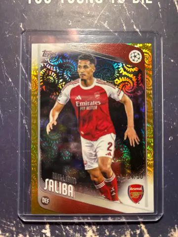William Saliba Topps Gold Geometric /50 – Arsenal