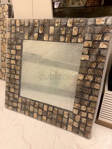 Framed Decorative Wall Mirror with Shell Frame