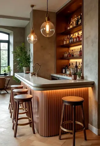 Modern Wooden Bar Unit