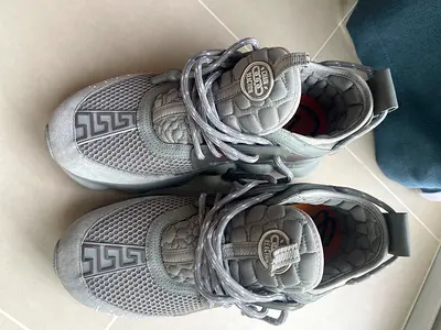 Versace Chain Reaction Grey - Size 43 - Authentic - Like New