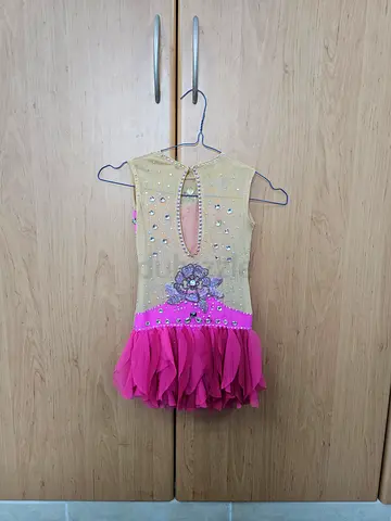 Pink and beige leotard