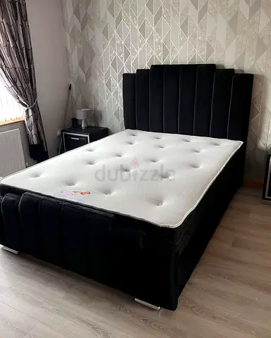 Luxury Fabric Bed Frame With Stylish Modern Design Headboard