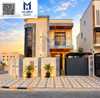 Brand New 5 Bed Corner Villa for Sale in Al Zahya Ajman | Marble & Stone Facade | Built-in Wardrobes