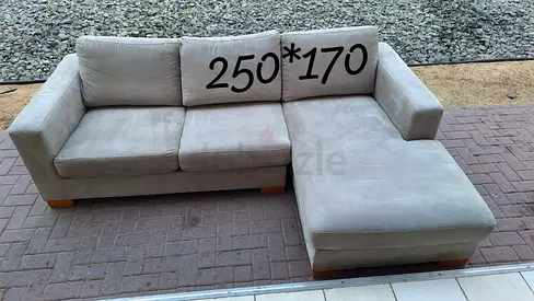 Light gray Lshap sofa Available ready to sell
