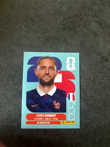 Panini World Cup 2026 Adrien Rabiot football sticker (single)