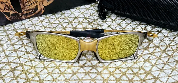 Sunglass Oakley Square X-Metal Frame w/ 24K Gold Iridium Polarized Lens