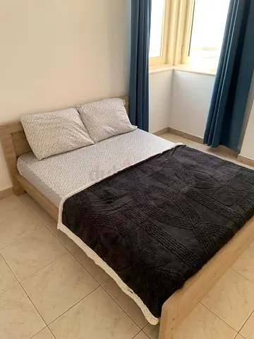 Modern Light Wood Double Bed Frame