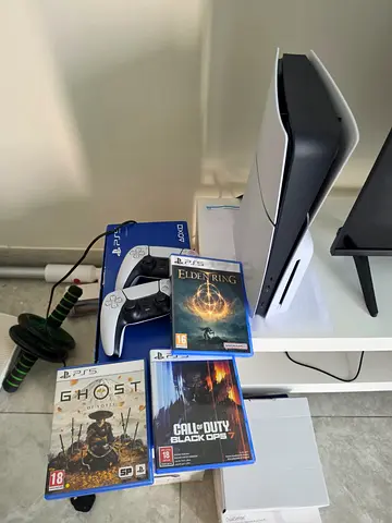 Ps5 slim disc version 1tb with 3 games