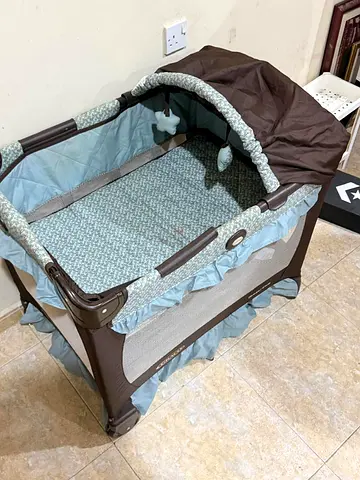 Portable Baby Playpen / Playard with Canopy and Mobile - Good Condition