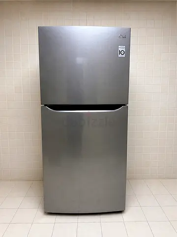 LG Top Freezer Refrigerator 427L - Silver, Good Condition