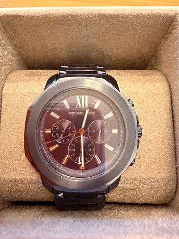 MICHEAL KORS PRESCOTT CHORONOGRAPH BLUE STAINLESS STEEL WATCH