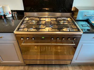SMEG Dual fan Top gas oven electric cooking range dual fuel 90cm