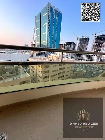 غرفتين وصالة للإيجار السنوي في أبراج الهورايزون بالراشدية فوق الجمعية التعاونية، بدون تصديق عقد، السعر 40 ألف سنويًا، 4 دفعات، بدون باركينج، والكهرباء