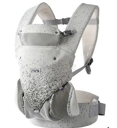 Nini 3in1 Airnest Baby Carrier (front + hip seat) - light grey, New Condition