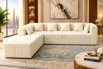 Premium Tufted L-Shape Sofa
Premium tufted-style L-shape sofa with detailed cushioning, soft uphols