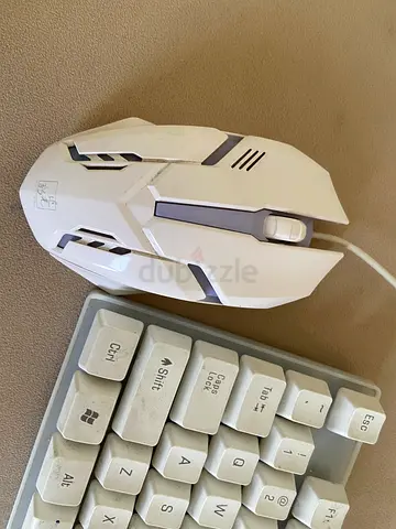 Wired White Gaming Mouse (USB) - Good Working Condition