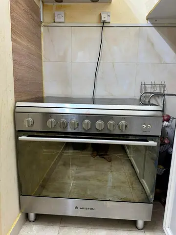 Ariston Stainless Steel Freestanding Cooker with Oven - 90cm