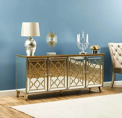 Casablanca Mirror buffet Table || Home Center || 4 door