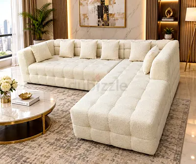 Luxury Modern Sofa Design
Luxury modern sofa featuring a wide corner layout, soft cushions and eleg