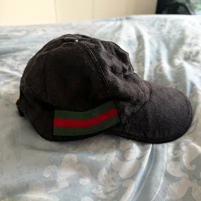 Gucci Black Baseball Cap Size M Made in Italy