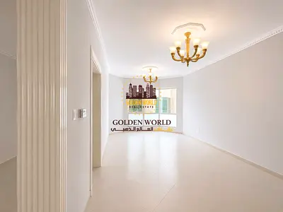 1BR apartment for rent in Al Majaz 3, with free AC, central gas, free gym and swimming pool, near Al Qasba Bridge.