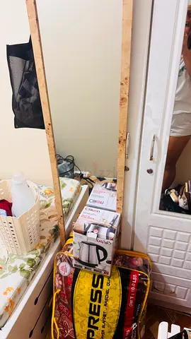 Full-length Standing Mirror with Wooden Frame and Heater and Big blanket for sale