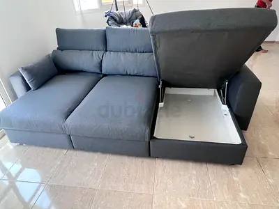 IKEA Esklstuna L shape Sofa Bed Dark Gray