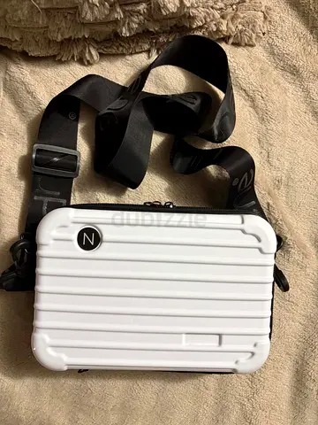 White Hard Shell Crossbody Messenger Bag