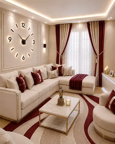 Cozy comfortable  4 seater L shape sofa with cushion