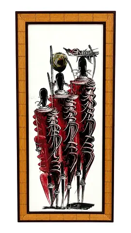 Framed Maasai Painting