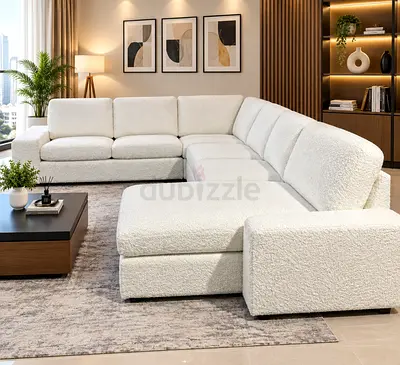 Comfortable Cream Corner Sofa
Comfortable cream corner sofa designed with wide seating areas and su