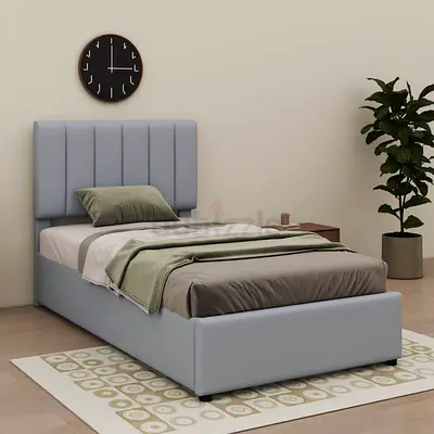 Stylish cozy 90*200 light gray colour single size bed