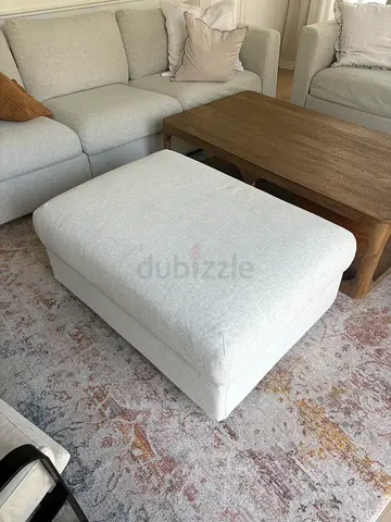 IKEA Vimle Beige fabric ottoman / footstool - good condition