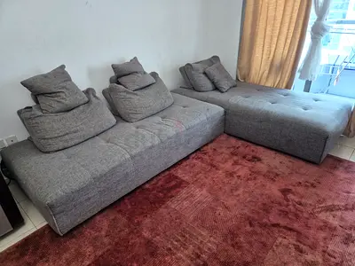 Modular grey sofa set, usable condition