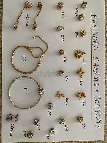 Genuine Pandora Charms and Bracelets Collection - mixed gold & silver