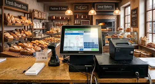 Used POS System with Touchscreen, Receipt Printer and Barcode Scanner