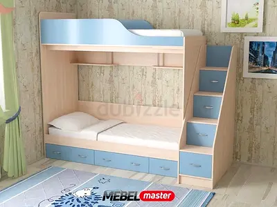 Brand New Wooden Bunk Bed with Storage Drawers and Stairs